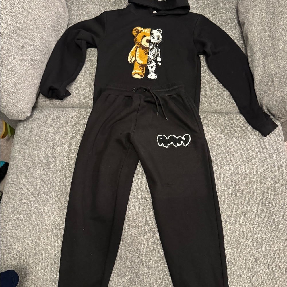 Black Kids Hoodie and Jogger Set